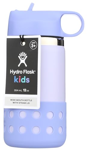 Image of Hydro Flask 12 Oz Kids Wide Mouth Straw Cap And Boot Wisteria