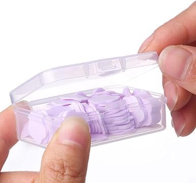 100Pcs Purple Mini Portable Travel Soap Paper Sheets,Flower Shape Disposable Paper Soap Flakes - Image 3