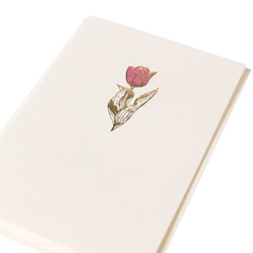 Image of Graphique Tulip Cards | Pack of 10 Cards with Envelopes | Blank Inside | All Occasion Greetings | La Petite Presse Collection | Embossing and Gold Foil Accents | Boxed Set | 3.25 inch x 4.75 inch
