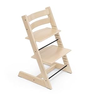 Silla Tripp Trapp de Stokke, Natural – Silla ajustable, evolutiva para recién nacidos, niños y adultos – Práctica, cómoda y ergonómica – Diseño atemporal