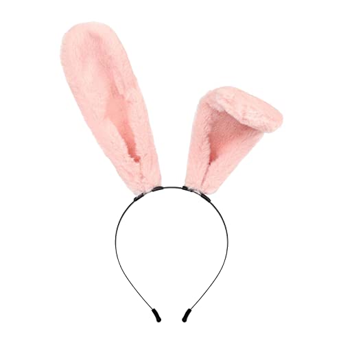 Serre-tête oreilles de lapin en peluche pour vos fêtes déguisées d'Halloween et Pâques