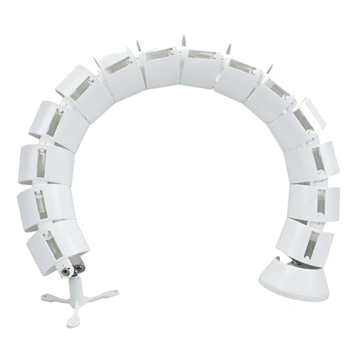 Organizador Flexible de Cables 30in, Canaleta Modular 360° para Gestión de Cables Bajo Escritorio para Oficina o Gaming (Blanco) miniatura 1