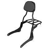 Worldmotop Motorcycle Sissy Bar Backrest Rear Passenger Seat for Kawasaki Vulcan VN900 Custom Classi