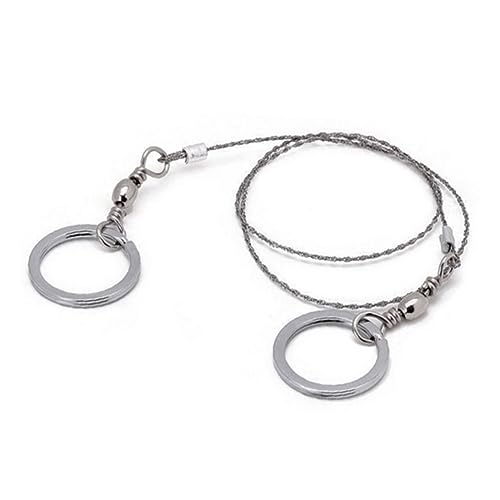 HONMEET Pocket Outdoor Survival Wire Saw Rotating Stainless Steel Chain for Efficient Wood Cutting Camping Hiking and Emergency Use Durable for Outdoor Activities