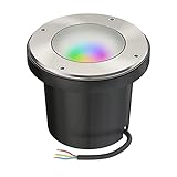 [Raccordement 230 V] - Grâce au raccordement direct à 230 V, le spot encastré dans le sol est immédiatement opérationnel et permet un éclairage efficace et fiable. Un transformateur supplémentaire n'est pas nécessaire.
