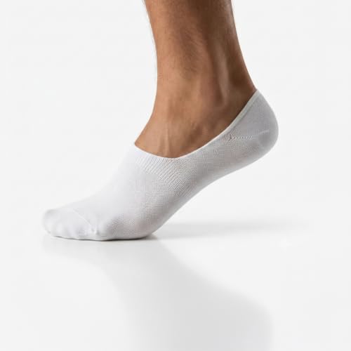 Image of RAFRAY No Show Socks - Low Cut Non Slip Invisible Liner Socks in Gift Box - Black & White - 8 Pairs