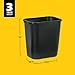 Rubbermaid Commercial Products Wastebasket/Trash Can, 7-Gallon/28-Quart, Black, Plastic, for Bedroom/Bathroom/Office, Fits Under Desk/Sink/Cabinet, Pack of 4
