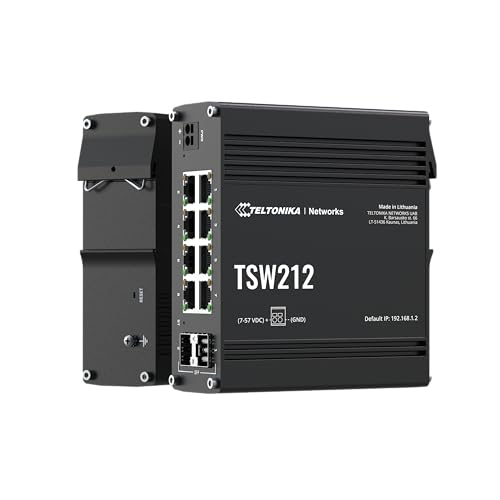 Switch Teltonika TSW212 gestionable de alta velocidad para armarios de rack 8