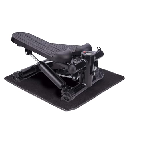 MEE GOO Quiet Adjustable Resistance Stair Steppers with blanket, Twist Stepper Portable Exercise Equipment for Full Body Workout protective anti-tipping device For Home Fitness