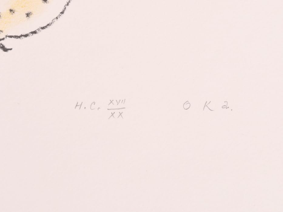 岡鹿之助 [梟] リトグラフ 鉛筆サイン 真作