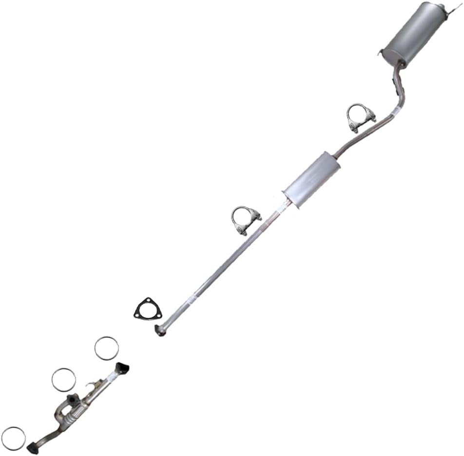 Northeastern Exhaust | Stainless Steel Front Pipe with Muffler Assembly Exhaust Kit Compatible for Honda Ridgeline 2009-2011 3.5L | Includes Gasket and Clamp