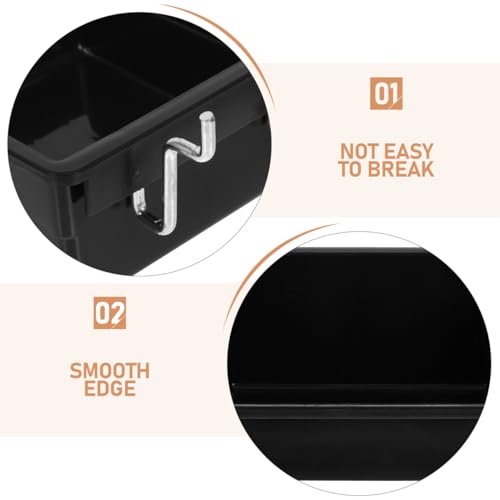 CLISPEED Contenedores Para Tableros Perforados Con Ganchos 6 Juegos Cestas De PláStico Para Almacenaje Organizador De Taller Y Garaje 10X10X1.8 Pulgadas - imagen 4