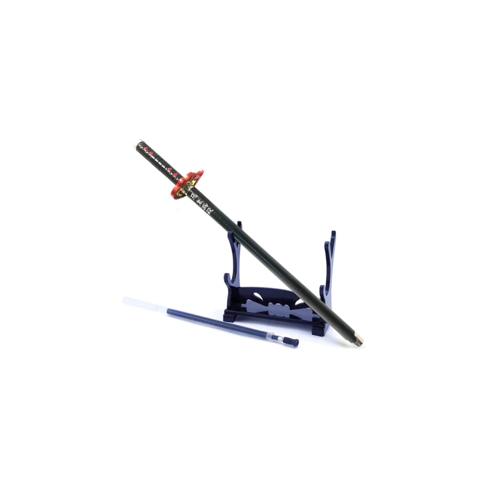 Hanaiette 1pc Demon Slayer Gel Pen Weapon model for gift,Collection,writing with Pen Refill Sword Stand (Kamado Tanjirou 3)