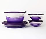  TUPPERWARE Eleganzia Schüssel 2X 600ml + 1,5L + 2,3L VIOLETT-LILA/TRANSPARENT Schale BLICKFANG + Geschenk 1,3L Lachs Ergonomica