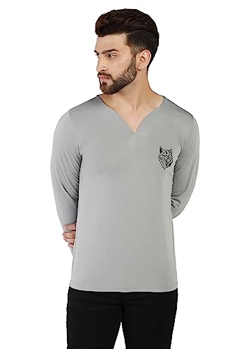 Image of INKKR Regular Fit Style V-Neck Full Sleeve T-Shirts for Men