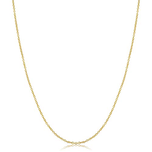 Image of KoolJewelry 14k Yellow Gold Filled 1mm 1.3mm 1.5mm 2.1mm Cable Chain Necklace