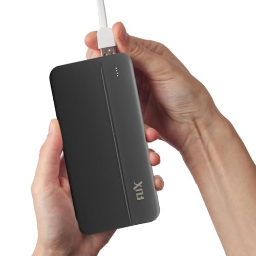 Image of FLiX UltraCharge 20,000mAh QCPD Power Bank,USB C /B Input,Tripple Output 22.5W High-Speed Power Delivery,Compatible to iPhone 14 13 12 11 Samsung S22 S23 Google Pixel7 Oneplus (P25-Black)