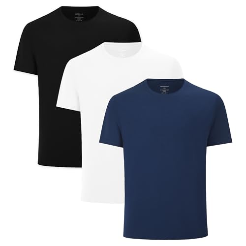 Image of netdraw Men's Ultra Soft Bamboo Viscose Cotton T-Shirt S-3XL | Moisture Wicking, Lightweight, Cool-Touch, Everyday Casual, Lounge, Sleep & Undershirt