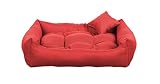 Gutekissen® Stoff Hundebett Hundeliege Hundekissen Hundeliege Hundeliege Hundeliege - Langlebige Materialien und hohe Qualität NEO (S - 70x55, Rot)