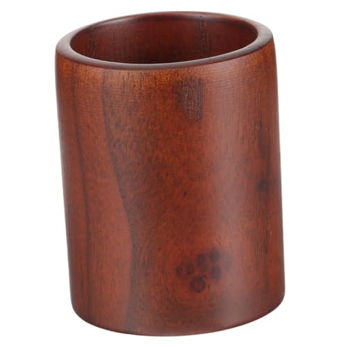 MUCKLILY 日式実木マグカップ 多機能ホット コールドドリンク対応 木製コーヒーカップ 酒器 ビールジョッキ 男性向けオフィス用家用水杯 小