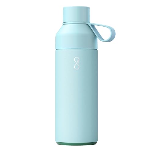 Ocean Bottle, umweltfreundliche, wiederverwendbare Wasserflasche aus Edelstahl, auslaufsicher, BPA-frei, 100% spülmaschinenfest, doppelwandige, vakuumisolierte Thermoskanne (Himmelblau)