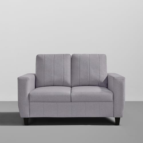 Image of Sleepyhead Bae Designed by Duroflex - 2 Seater Sofa Chair, Premium Fabric |Space-Saving Design |Comfort & Easy Maintenance |3 Years Warranty |Stylish Two Seater for Living Room - Stone Grey