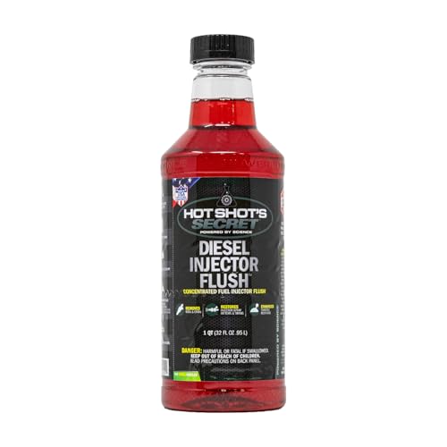 Hot Shot’s Secret Diesel Injector Flush 32oz - Professional Diesel Injector Cleaner, Service-Grade Injection Flush Treatment, Cleans IDIDs and Restores Balance Rates