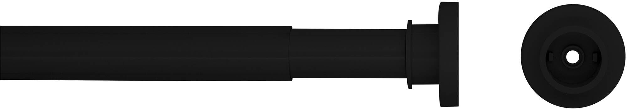 Sealskin Seallux Shower Curtain Rail Aluminium Black 80-130cm