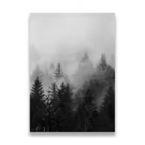Décoration murale minimaliste forêt vierge triptyque haut de gamme encadré - 4