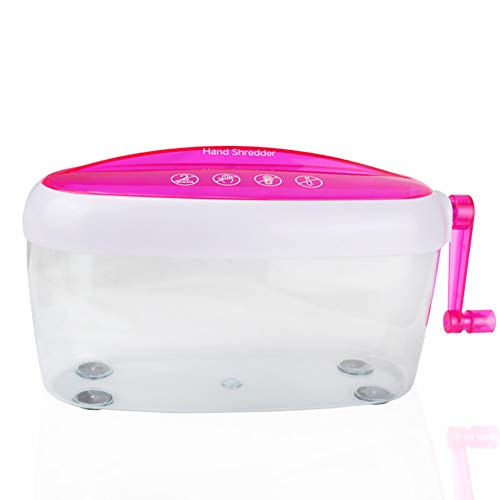 Preisvergleich Produktbild JKGHK Handzerkleinerer Handbuch Tragbarer Aktenvernichter A4 Dokumente Papierschneidewerkzeug Home Office Desktop-Briefpapier,Rosa