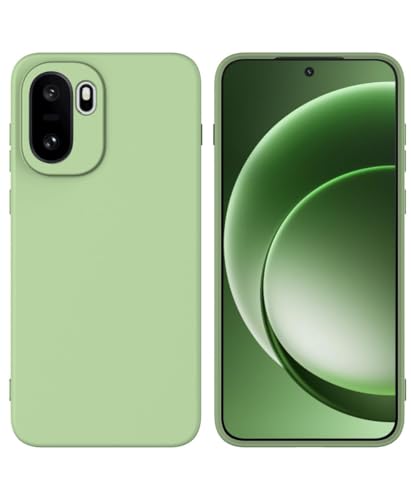 Image of DIZORO Compatible with Oneplus 15R 5G Back Cover with Upgraded Square Edges for Camera Protection Shockproof Flexible Matte Liquid Silicone Mobile Phone Case (New Matcha Green)