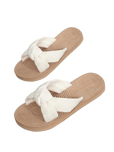 GORGLITTER Damen Sandalen Boho Flachsandalen...