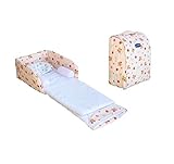 The Tickle Toe 2-in-1 Portable Baby Bed Cot & Diaper Bag | Travel Bassinet with Sling | Multifunctional Foldable Design | Red Cherry Print