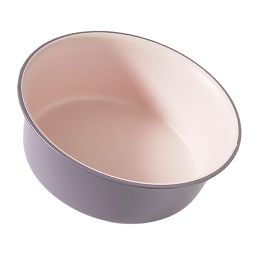DECORNIJIA Bassine Bain de Pieds 1 Grosse Taille Bac Rond Plastique Couleur Rose et Violet Spa Pédicure Maison Salon Soins Antidérapante