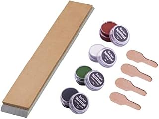BACHER System Knife Sharpening Leather Strop  Set of 1 Strop + 4 Honing Compounds for Fixed Angle Apex Edge, Ruixin and KKmoon Sharpening Systems