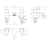 Ideal Standard Cerafine O Podwójny wypełniacz do kranu łazienkowego, BC707AA