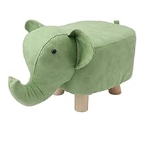 Ldafava Animal Footstools Elephant Shaped Slip Resistant Silent Comfortable Stable Multi Purpose Cute Stool for Kids Family Kindergarten (Green)