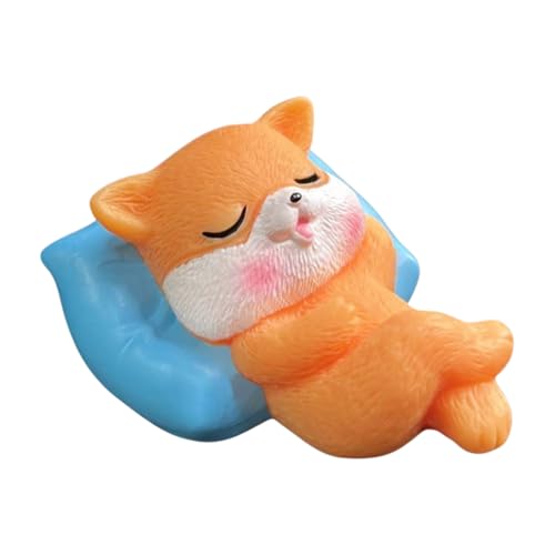 睡眠動物樹脂飾りウサギ犬パンダ枕置物ホームオフィステーブル装飾デスクトップミニチュア像かわいい動物の置物