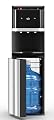 Manastin Bottom Loading Water Cooler Dispenser for 5 Gallon Bottles, Stainless Steel Water Cooler with 3 Temperature Settings - Hot, Cold & Room Water, Ideal Design for Home & Office,Glossy Black
