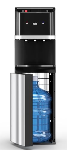 Comparison: Best Water Dispenser For Office 5 Manastin Bottom Loading Water Cooler Dispenser for 5 Gallon Bottles, Stainless Steel Water Cooler with 3 Temperature Settings - Hot, Cold & Room Water, Ideal Design for Home & Office, Raven Black