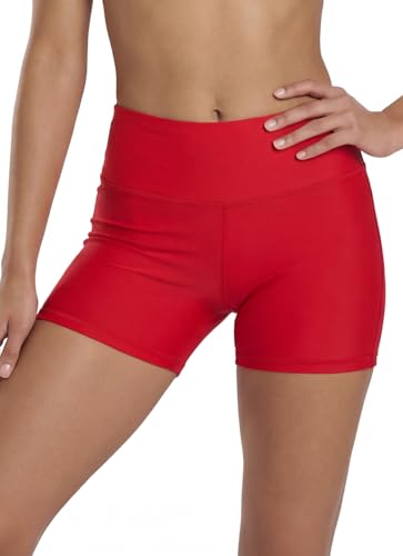 Sporti Women's Active Bikini Swim Short 4.5 in Inseam- Crush Red - Small