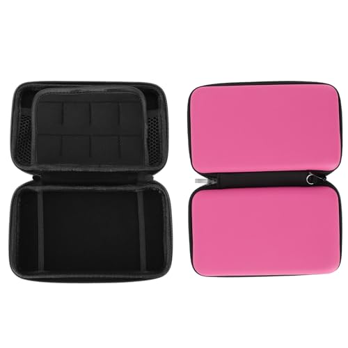 Image of Carrying Case for 3DS, New 3DS XL, New 2DS XL Console, Pocket Hard Shell Case with 8 Game Slot, Inner Pocket, 3DS XL Accessories Protective Carrying Case (Light Red)