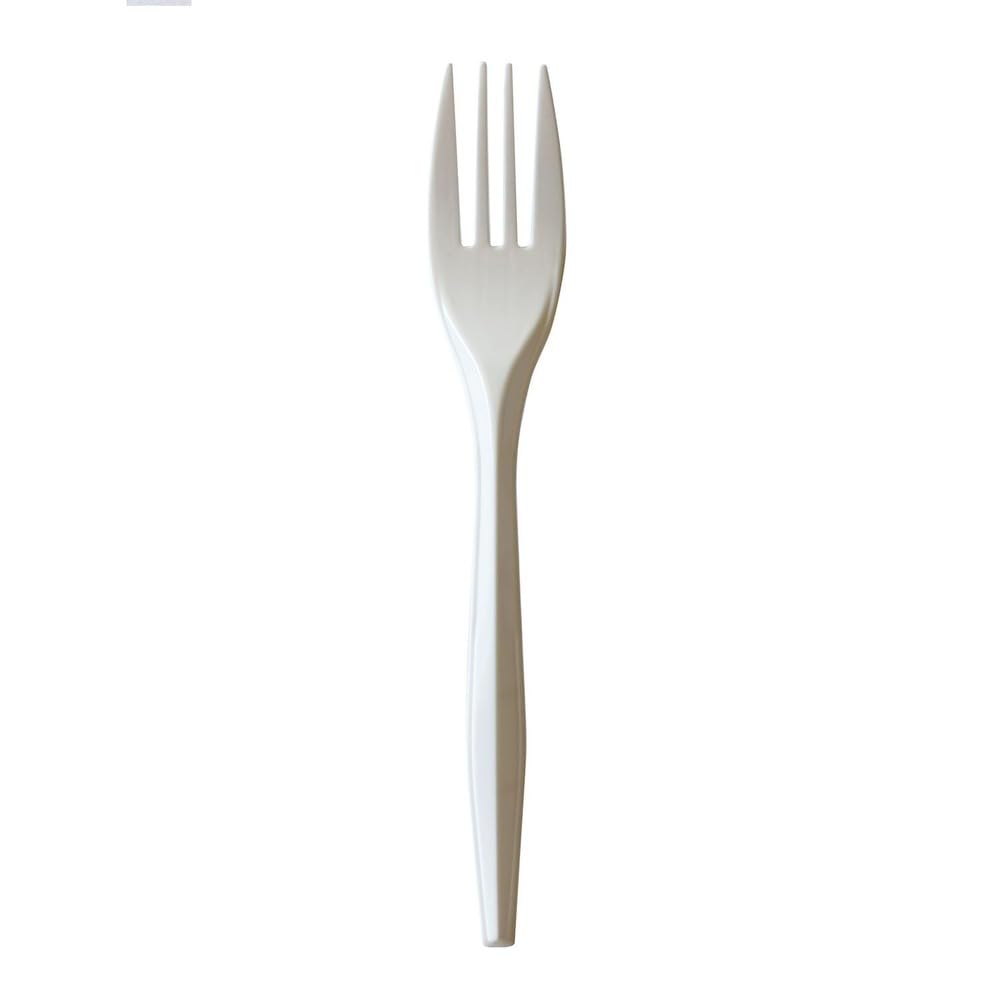 Boardwalk BWKFORKPPMW 5.51 in. Mediumweight Polypropylene Plastic Fork Cutlery - White (1000/Carton)