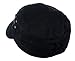 D&Y Unisex Cotton Distressed Layered Frayed Cadet Military Cap, Black