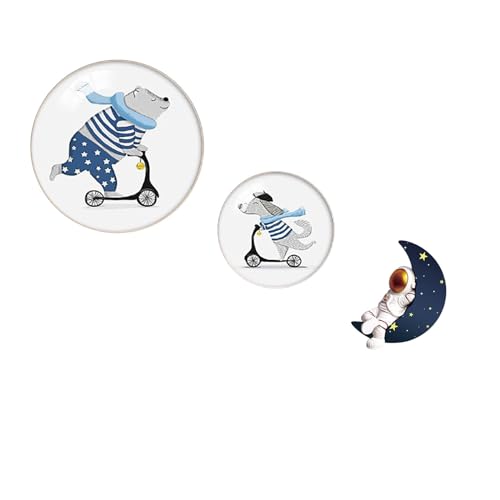 Lot de 3 impressions sur toile astronaute pour salon et chambre