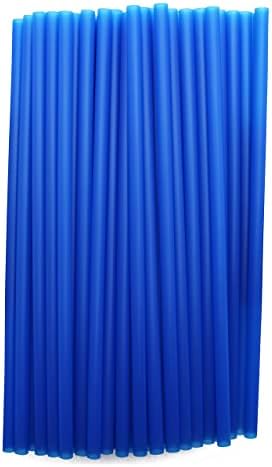 10 Inch Plastic Drinking Straw 250 Pcs (10 Inch x 0.28 Inch) (Blue)