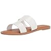 Amazon Essentials Women’s Flat Banded Sandal, White, 9