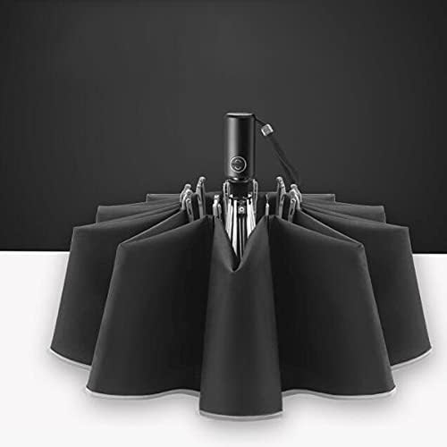 Automatic Umbrella 1Pcs Automatic Open Rain Umbrella for Travel Lightweight Portable Parasol Outdoor Sun&Rain Umbrellas,10 Ribs,Color：Black, Blue, Gray, Red Umbrella (Black 41in x24in)