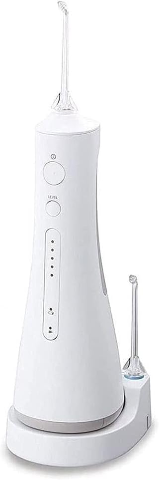 Water Flosser Professional Cordless Dental Oral Irrigator - Portable and Rechargeable IPX7 Waterproof Water Flossing with Cleanable Water Tank for Home and Travel (White)