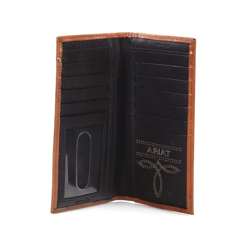 M&F Western Products Products Unisex-Adult A3546402 Basketweave w/Calf Hair Rodeo Wallet N/A Brown4